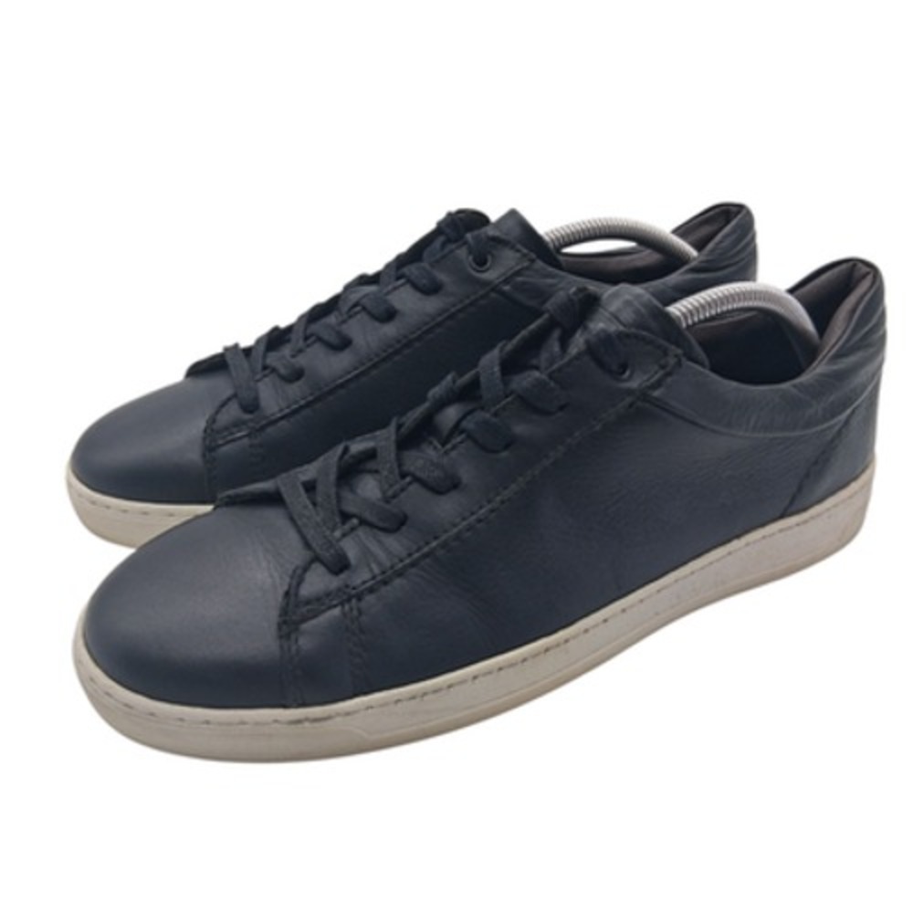 Bruno Magli Diego Shoes Mens Size 9.5M Black Leather Casual Sneakers Portugal